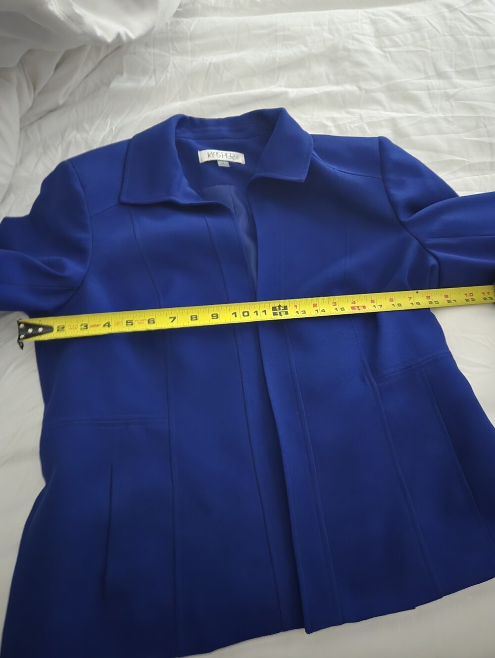 Kasper Women's Royal Blue Open-Front Blazer - Picture 3 of 6
